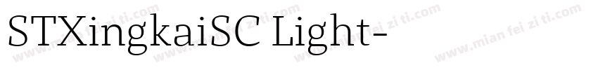 STXingkaiSC Light字体转换